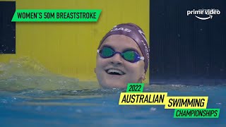 New Australian Record Chelsea Hodges Women’s 50m Breaststroke  2022 Aus Swimming Championships [upl. by Ayr]