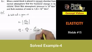 Class 11 Physics  Elasticity  15 Solved Example4 on Elasticity  For JEE amp NEET [upl. by Lyndon]