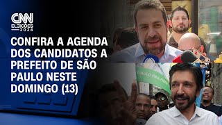 Confira a agenda dos candidatos a prefeito de São Paulo neste domingo 13  AGORA CNN [upl. by Sikram]