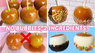 NO FAIL 2 INGREDIENT CARAMEL APPLES  Perfect Caramel Apples Every Time [upl. by Donni52]