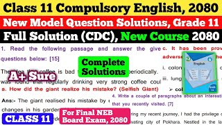 NEB Class 11 Compulsory English Model Question Solutions 2080 2023  Grade 11 English Solution [upl. by Prinz]