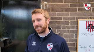 Chris Hughes spoke to Wilf Tray following todays 21 defeat to Guisborough Town FC [upl. by Iblok]