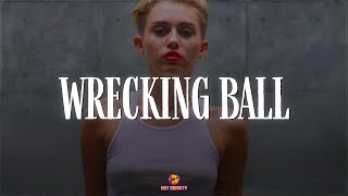 Miley Cyrus  Wrecking Ball Lyrics [upl. by Shuler997]