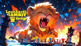 Leonhardt Gambit  MELT the Scandinavian Defense with this Queen Trap 🦁💖♟️ [upl. by Nerrad]