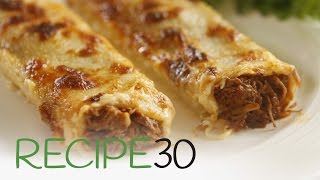 Beef Ragù Cannelloni  By RECIPE30com [upl. by Jerrilee]