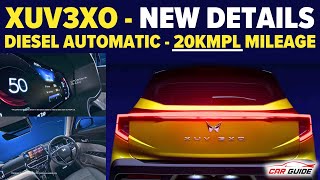 Mahindra XUV 3XO  New Details Revealed  Diesel Automatic  Price amp Launch Date  Boot Space [upl. by Ardnaik]