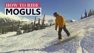 How to Turn in Moguls  Snowboarding Tips [upl. by Ayouqat]