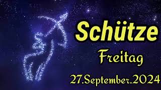 SCHÜTZE Horoskop heute Freitag 27 SEPTEMBER 2024 ♐ [upl. by Solnit]