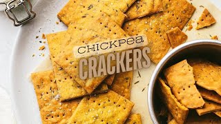 BE FOREWARNED THESE ARE HIGHLY ADDICTIVE CRUNCHY PERFECTION Homemade Chickpea Crackers Recipe [upl. by Ravert]