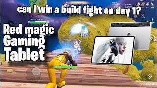 Red Magic Nova 90 FPS Fortnite Mobile GameplayMy First Builds Match in the new Tablet [upl. by Mckee]