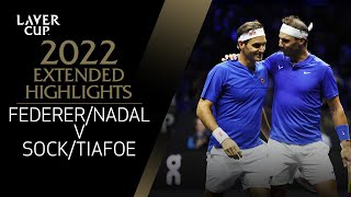 FedererNadal v SockTiafoe Extended Highlights  Laver Cup 2022 Match 4 [upl. by Elton]