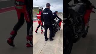 Glenn Irwins first session on 2023 Ducati Panigale V4 British Superbike with PBM [upl. by Polak825]