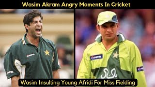 Wasim Akram Angry High Voltage Moments In Cricket  Wasim Akram Loses Cool [upl. by Luckin]