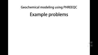 자연수지구화학 연습PHREEQC example problems 1st [upl. by Glanti802]