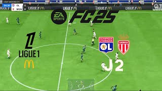 FC 25 PS5 1ère Saison 5 OL  MONACO 10  Ligue 1  J2 [upl. by Rehpinej]