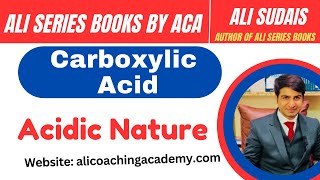 Carboxylic Acids Lec 4 Acidity of carboxylic acid   MDCAT  Ali Sudais  Ali Series Books  JEE [upl. by Bussy36]