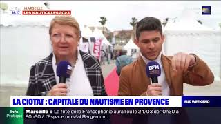 Les Nauticales 2023  interview dArlette Salvo Maire de La Ciotat sur BFM Marseille Provence [upl. by Fast]