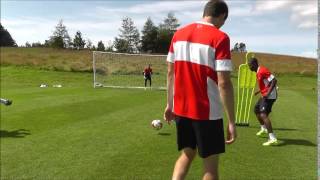 TRAINING Finishing Masterclass with the Leyton Orient strikers [upl. by Nodarb]