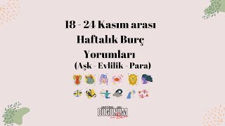 quot18  24 Kasım Haftalık Burç Yorumları  Astroloji Rehberi 🌟quot [upl. by Heng]