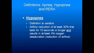 Obstructive Sleep Apnea Part 2 Definitions [upl. by Kcirred]