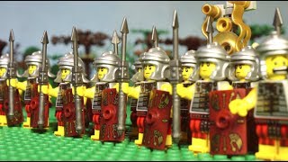 113 BC Lego Roman battle with Barbarians Cimbrian wars lego history film [upl. by Mohun176]