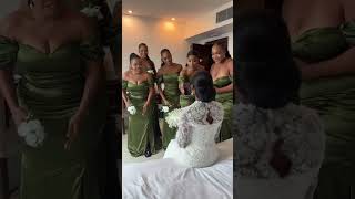 Bridesmaids reaction when they saw the bride wedding [upl. by Calvo]