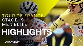 CRUNCH TIME IN THE ALPS 👀  Tour de France Stage 19 Race Highlights  Eurosport Cycling [upl. by Theis]