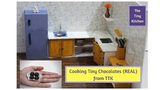 Tiny chocolate making  Episode 1  The Tiny Kitchen  Real tiny food [upl. by Ydnyc]