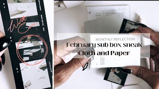 Sneak peek at some of the Feb Sub Box  Cloth and Paper [upl. by Annairdna]