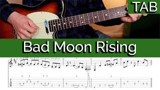 Bad Moon Rising  CCR Guitar Tab Creedence Clearwater Revival [upl. by Martainn742]