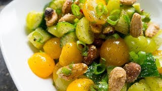 Healthy Cucumber Grape Salad Recipe [upl. by Digirb659]