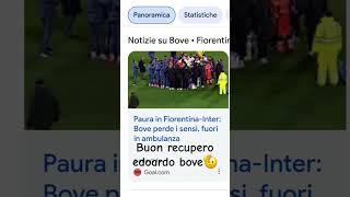 Buon recupero edoardo bove partita sospesa interfiorentina [upl. by Macfadyn]