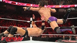 Neville vs Curtis Axel Raw March 30 2015 [upl. by Suirada]