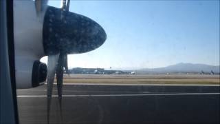 Olympic Air Bombardier Dash8 Q400 Late Afternoon Departure from Athens Airport [upl. by Tikna]