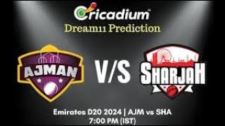 Live AJM vs SHA 9th Match Emirates D20 2024 [upl. by Ahsaz48]