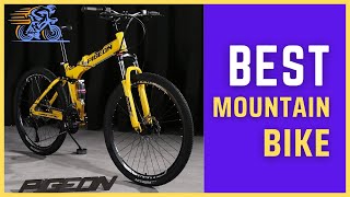 Best Mountain Bike  Mens Folding Bike Dual Shock Absorption Bicycle Review [upl. by Alit]