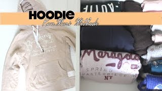 Hoodie vouwen TUTORIAL  Marie Kondo  KonMari methode [upl. by Retsev]