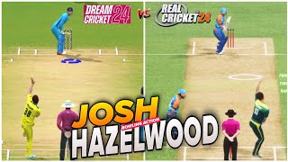 Josh Hazelwood Bowling Action Comparison Rc24 vs Dc24 Bowling Action Comparison [upl. by Anahsar606]