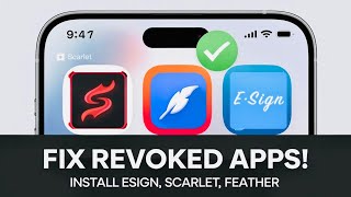 Install ESign Scarlet amp Feather on iOS  Fix Revoked Apps amp Install IPA Files on iPhone amp iPad [upl. by Kristyn554]