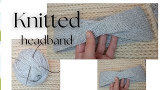 Bentiță tricotată  Knitted headband for beginners [upl. by Roselba]