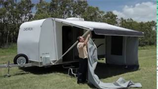 Aussie Traveller  AntiFlap Kit Curved Rafter and Sunburst Awning Setup [upl. by Lebbie]