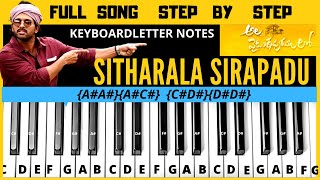 Sitharala Sirapadu song keyboard notes  piano notes  full song notes  ALA vaikuntapuram lo [upl. by Hilary]