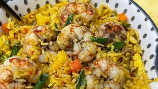 How To Make Shrimp Fried Rice With Leftover RiceJamaican StyleTHE RAINA’S KITCHEN [upl. by Vere736]