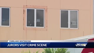 Jurors visit Marjory Stoneman Douglas High School crime scene [upl. by Eentruok]