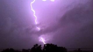 HUGE LIGHTNING STRIKE TURNS NIGHT TO DAY [upl. by Elamaj]