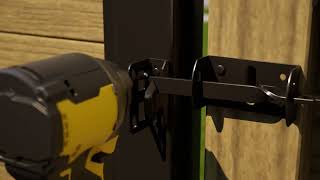 SLIPFENCE Gate Latch inswing  regular Install [upl. by Buffum]