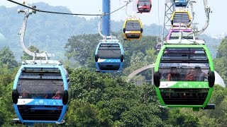 Sentosa Line Cable Car Newly Opened [upl. by Nayrb]