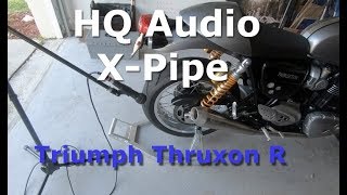 HQ Audio Triumph Thruxton R with Xpipe and VampH Exhaust [upl. by Aruam]