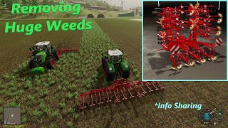 Remove Medium Level Weeds without Herbicide Get 100 Yield Bonus FS22 Info Sharing  Hoe Weeder [upl. by Oinegue]