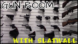 Slatwall Gun Room in Basement  Guns N Reloads [upl. by Bloem]